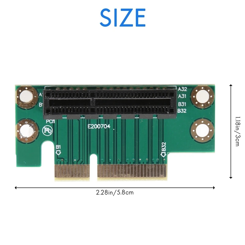 Scheda riser PCI- Express 4X Scheda adattatore a 90 gradi Scheda di estensione extender PCI-E 4X per computer chassis server 1U