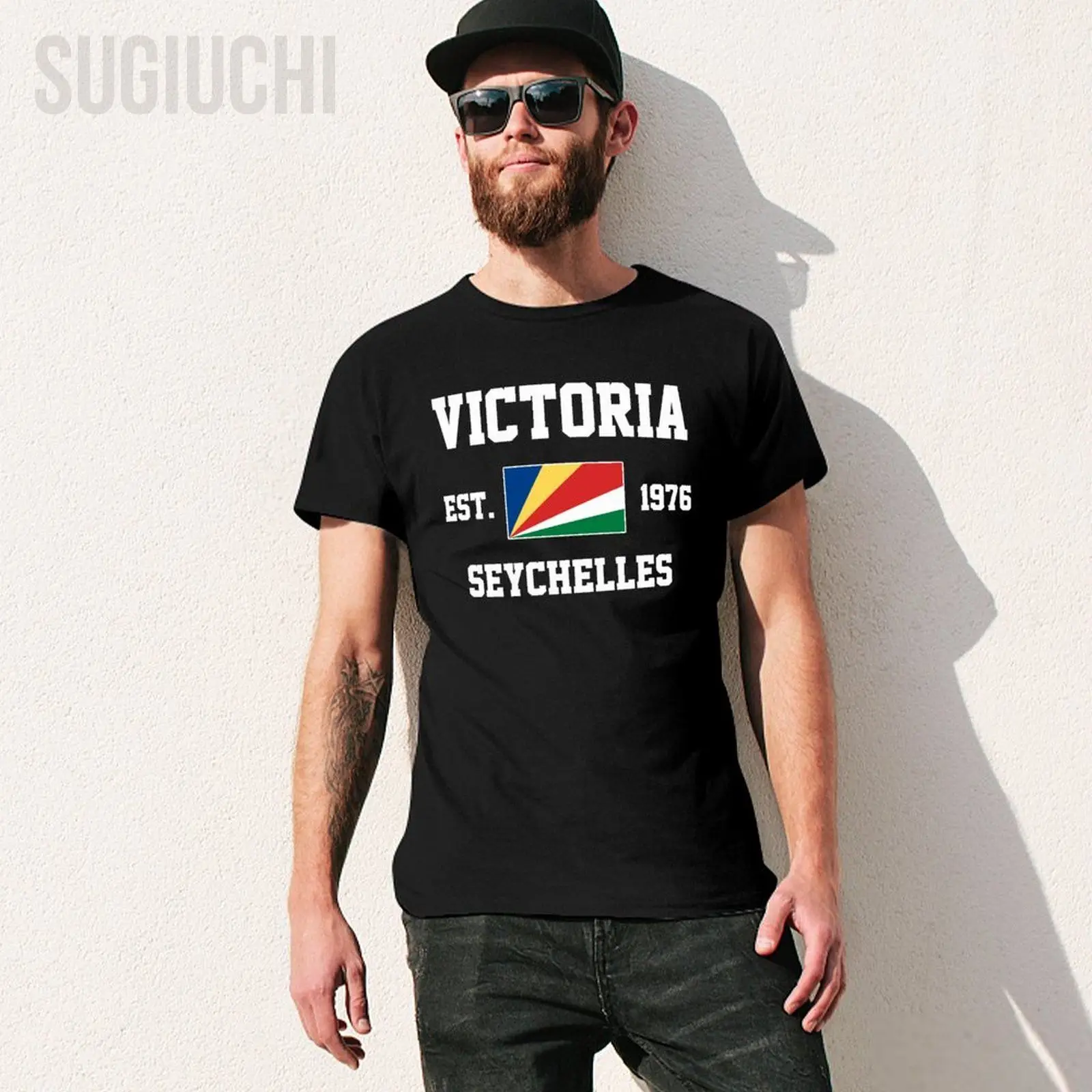 Patriotic Flag Seychelles EST.1976 Victoria Men Tshirt Tees T-Shirt O-neck T Shirts Women Boys Clothing 100% Cotton