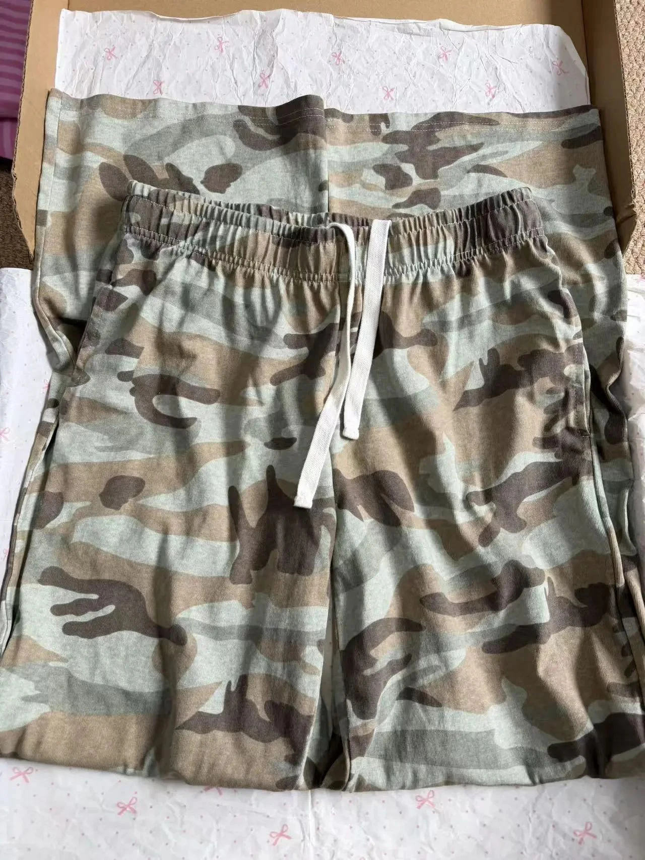 Camouflage Jogginghose mit Kordelzug für Damen, Sommer, elastische Taille, gerade Hose, amerikanische Vintage Streetwear, Baumwolle, Baggy Pants, Y2k – Detail 2