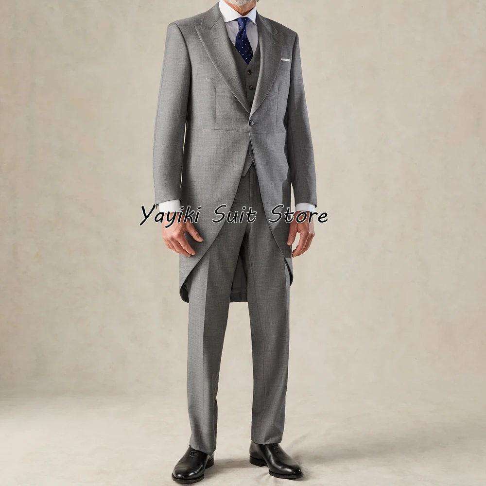 

Men's Three-piece Swallowtail Suit Luxury Men's Suits Dress Clothes Man Costume Slim Mens Clothing Outfit Set Mens Outfits Sets