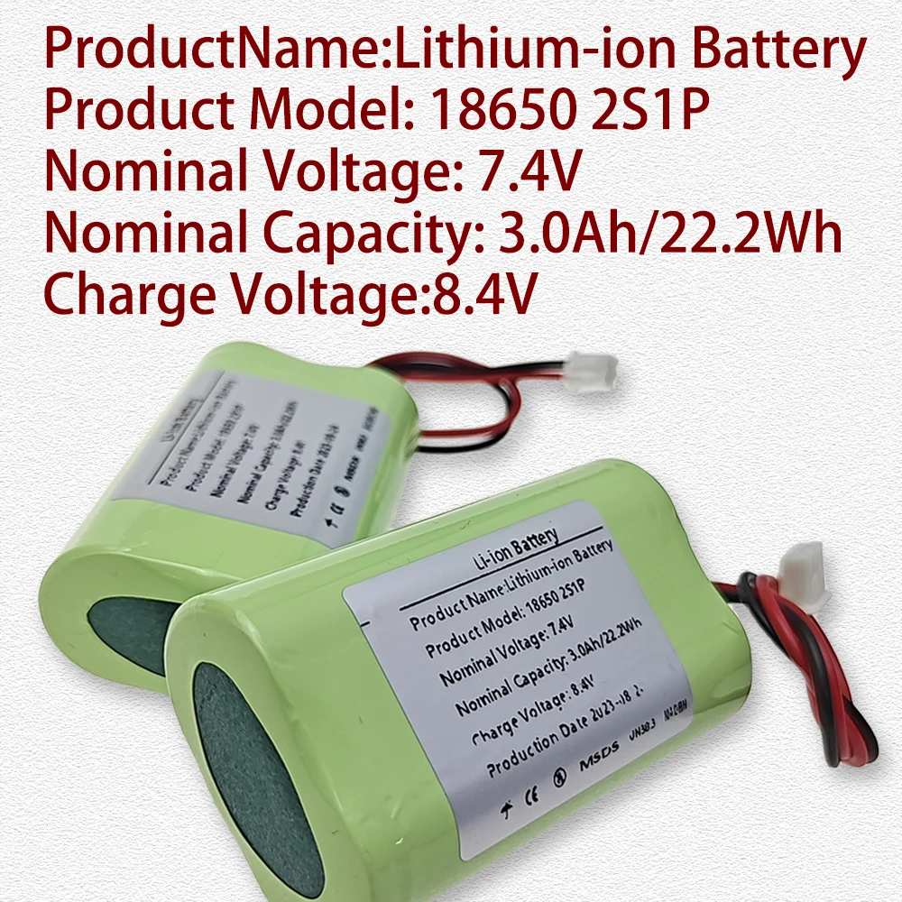 Original 7.4V 3000mah 18650 2S1P built-in BMS rechargeable lithium-ion battery pack for camera electric toy backup battery