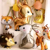 Jungle Safari Theme Deer Foil Balloon Adult Kids Birthday Decoration Animal  Baby Shower  Party Decor Supplies