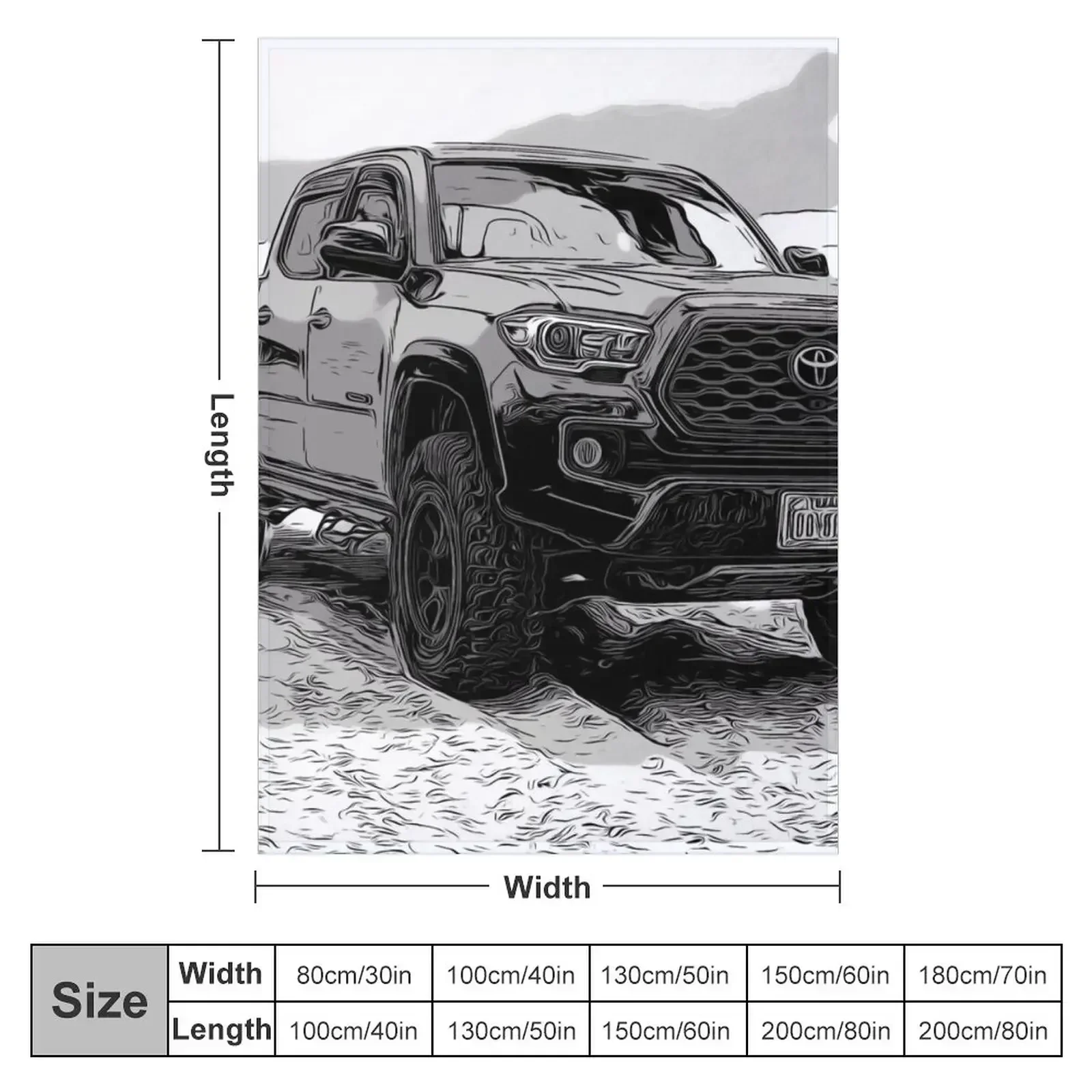 Tacoma truck Throw Blanket blankets and throws Fashion Sofas Soft Big Luxury Throw Sofa Quilt Beautifuls Blankets