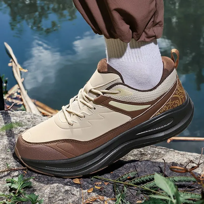 

2026 New Trend Hiking Men Shoes Comfortable Mountain Hiking Shoes Mens Non-Slip Climbing Shoes Men Wearable Outdoor Shoe Man