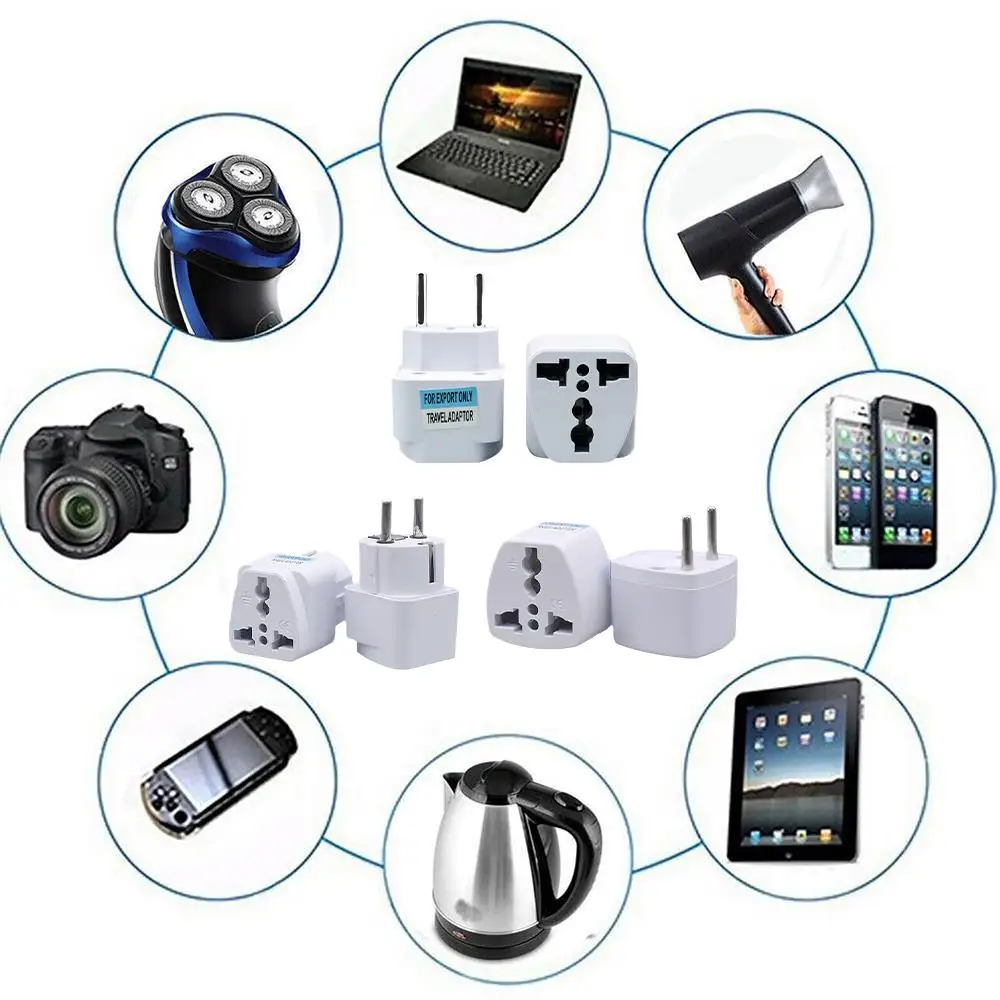 Universal Portable European Standard Conversion Connector Socket AU Universal India Switzerland US ﻿ Travel UK Adapter Plug J9N5 image 2
