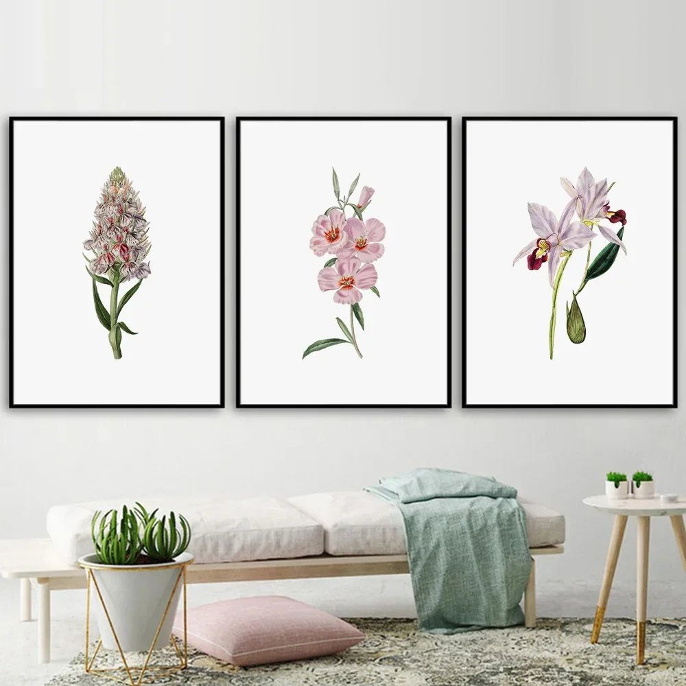 Watercolor Hand Drawn Flower Plant Posters Minimalist Print Canvas Painting Wall Art for Living Room Modern Home Decor