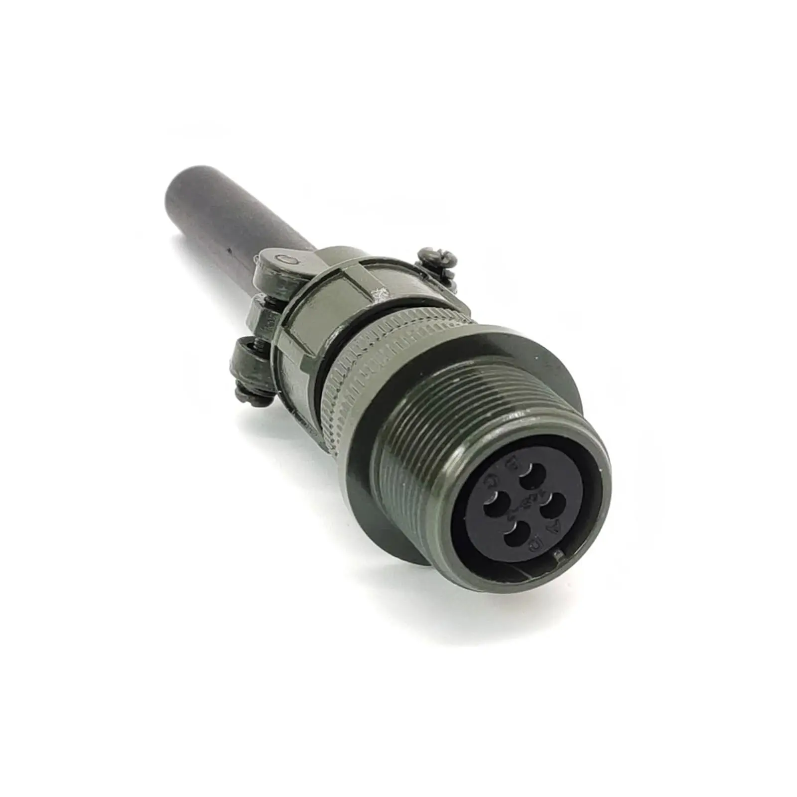 Military Spec Connectors MS3101A14S-2S Female Plug 4Pin Straight Silver Plated with Cable Clamp MIL-5015 Threaded Connector