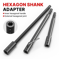 Extendable Rods for Impact Wrench Drill 6.35MM Drive Socket Adapter Long Extension Bar for Electric Tools Power Tool Accessories