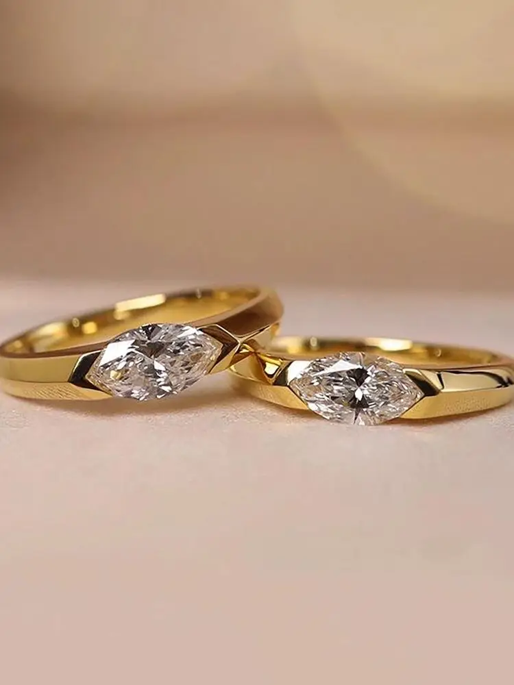 925 Sterling Silver Simplicity Fashion Marquise Zircon Ring For Women Engagement Anniversary Party Daily Wear Fine Jewelry