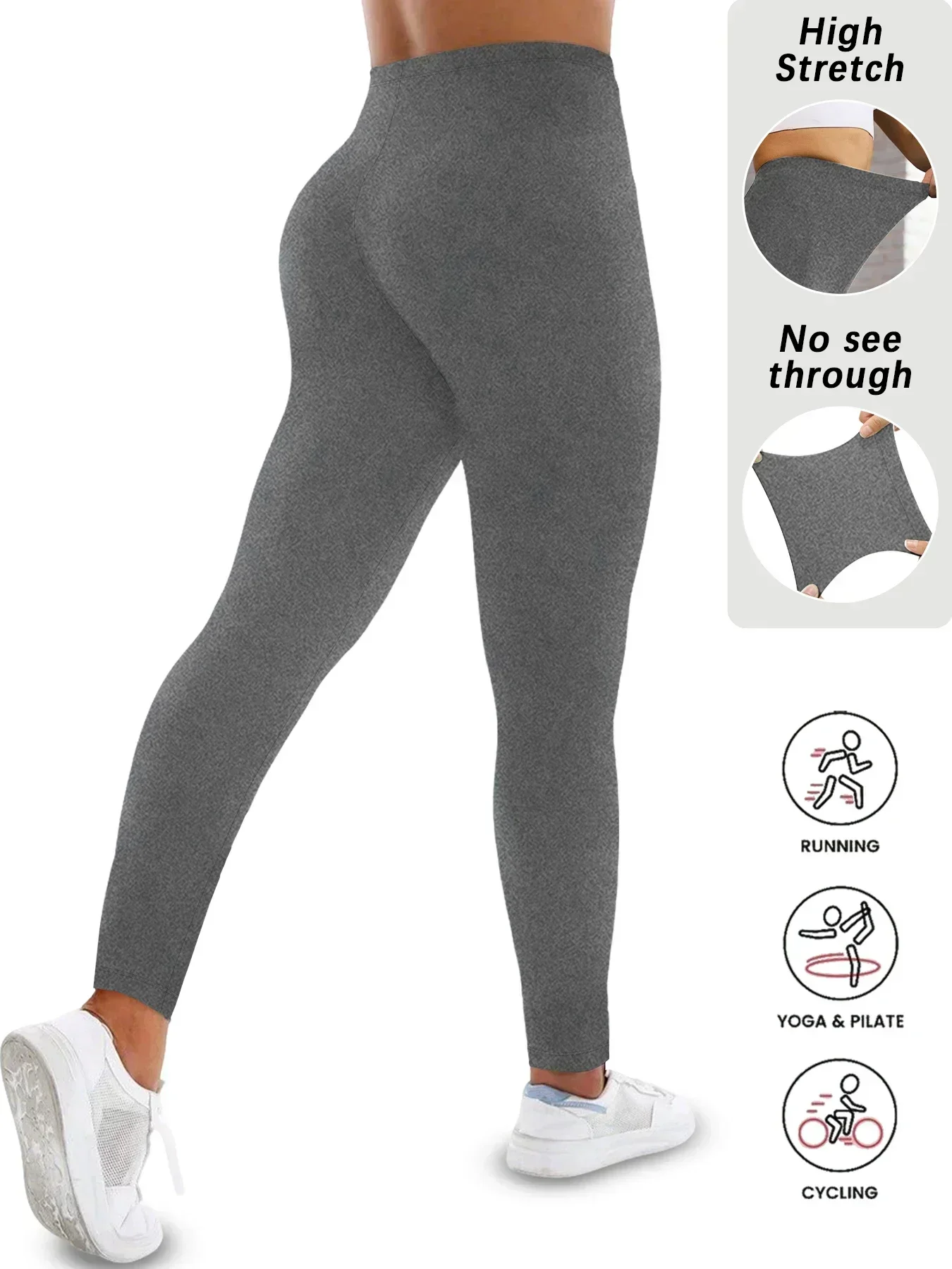 Leggings deportivos súper suaves de talla grande para mujer, mallas deportivas sin transparencias para entrenamiento, correr, Yoga, correr