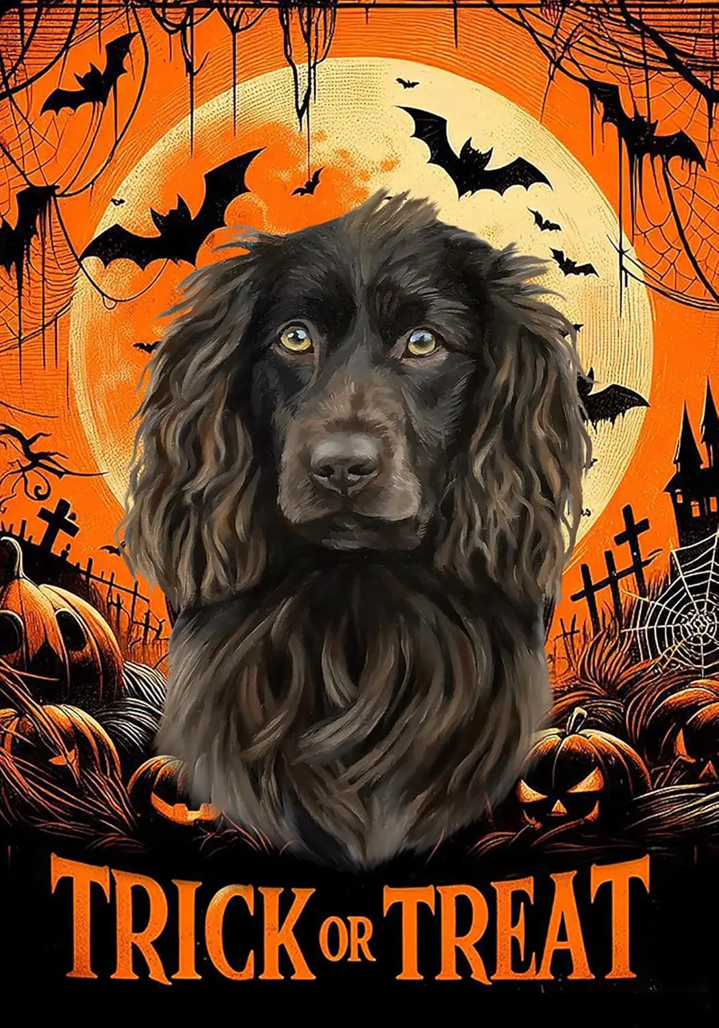 Boykin Spaniel - Best of Breed Halloween Garden Flag