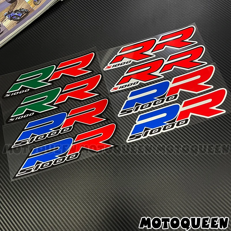 

For BMW S1000RR S1000 RR 2X Motorcycle Fairing Body Tank Pad Side Emblem Logo Decoration Reflective Waterproof Decals Stickers