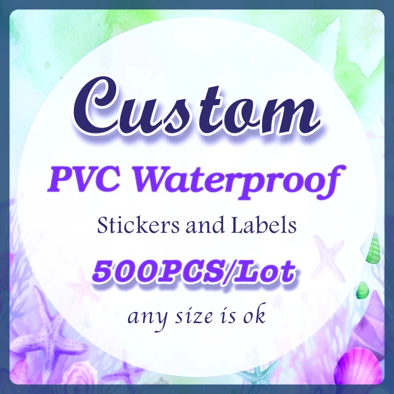 

500 шт. водонепроницаемые наклейки из ПВХ, наклейки на заказ и индивидуальный логотип, наклейки на подарочную коробку на свадьбу, день рождения, создайте свои собственные этикетки