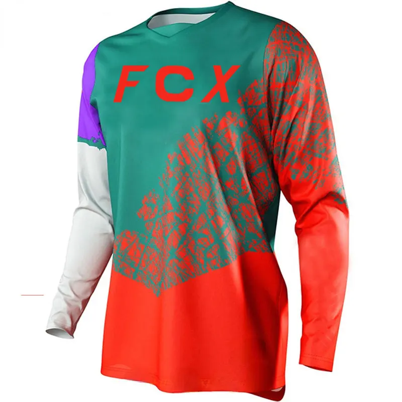 2024,FCX-,Maillot de cyclisme pour homme et femme, T-shirt pour motocross, VTT, descente, montagne, hors-bord, BMX,