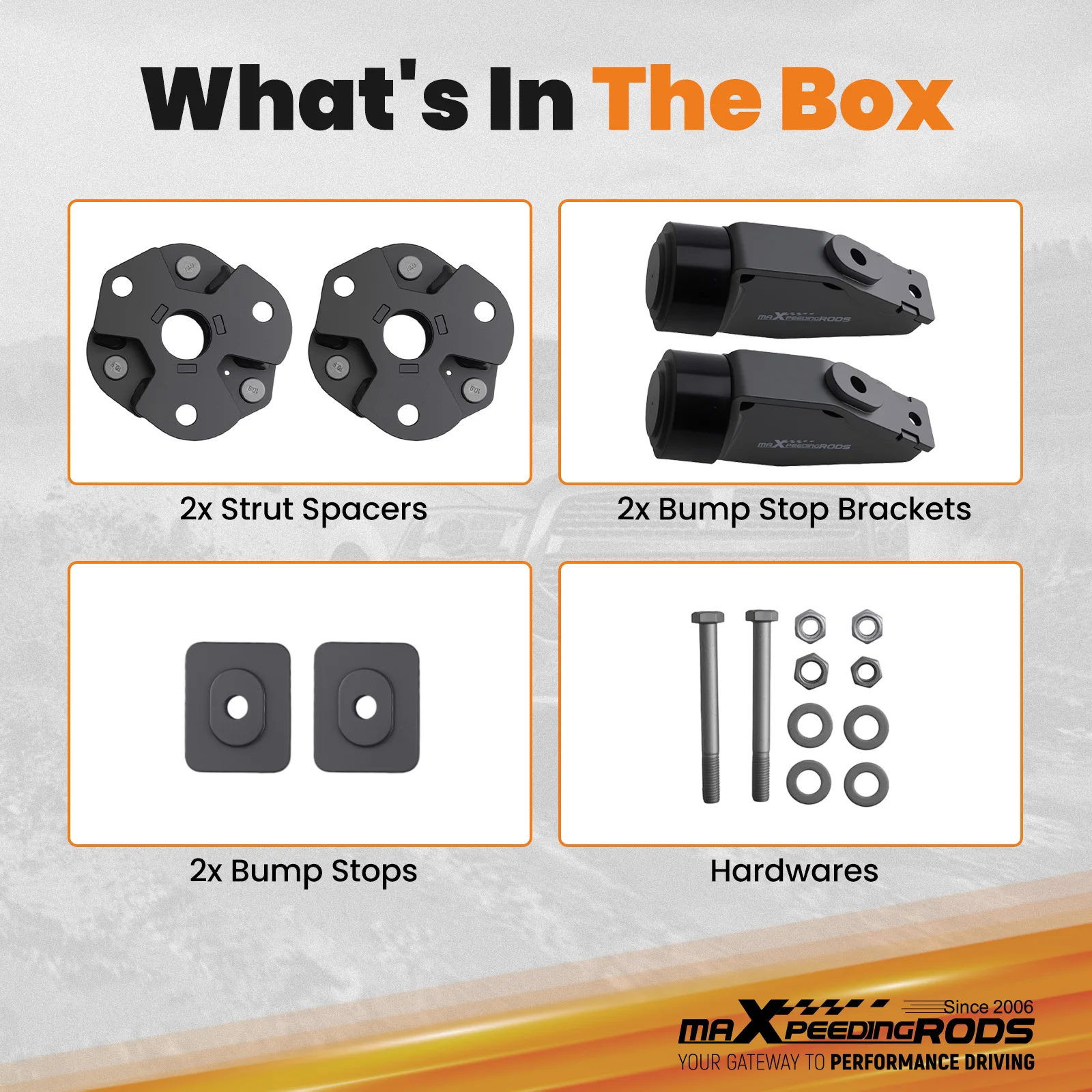 2 Inch Front Lift Spacer for Ram 1500 2012-2024 4WD Suspension Kit Steel