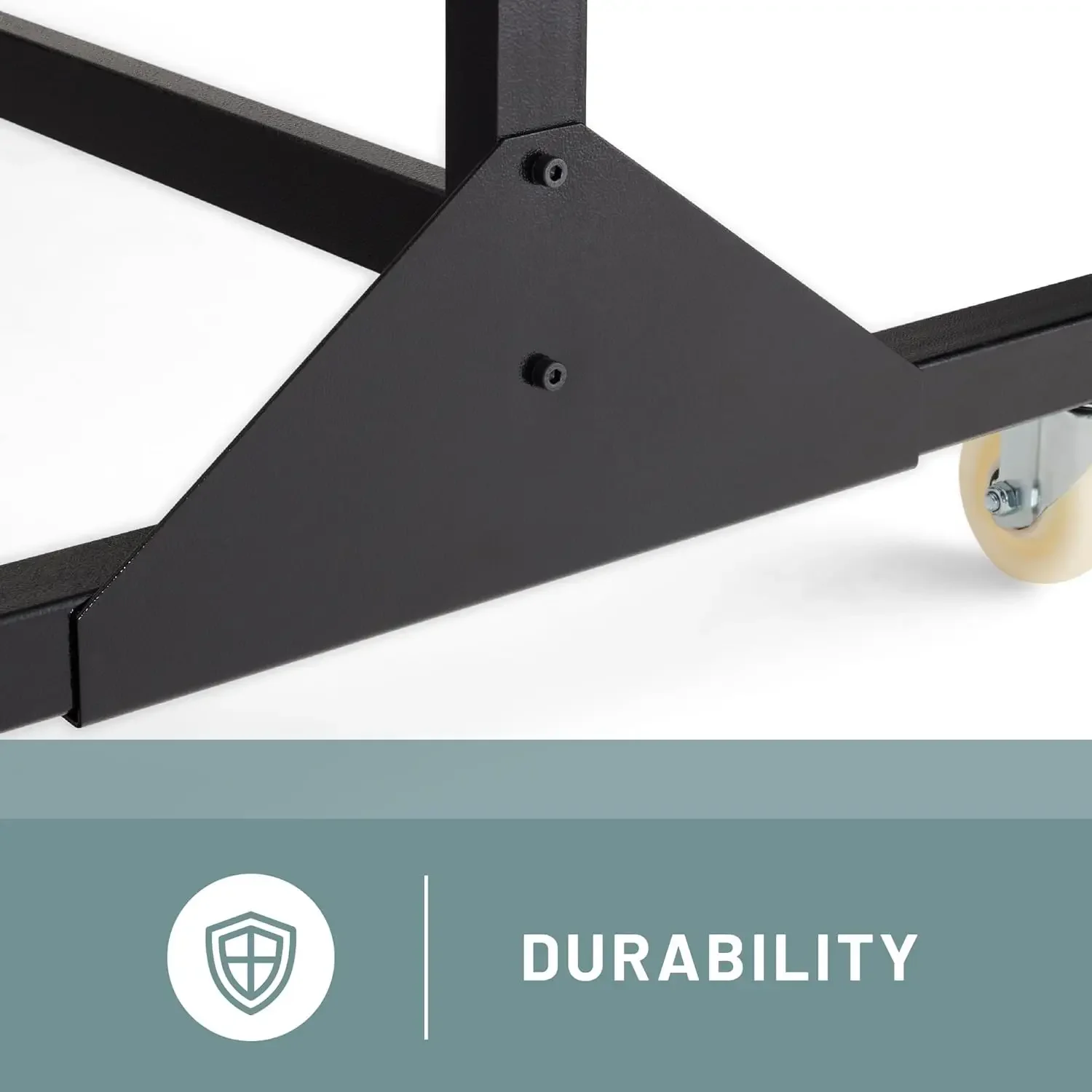 عربة كرسي قابلة للطي بطبقتين، عربة تخزين مطلية بالمسحوق شديدة التحمل، تحمل 84 كرسيًا، فولاذًا تجاريًا، أسود