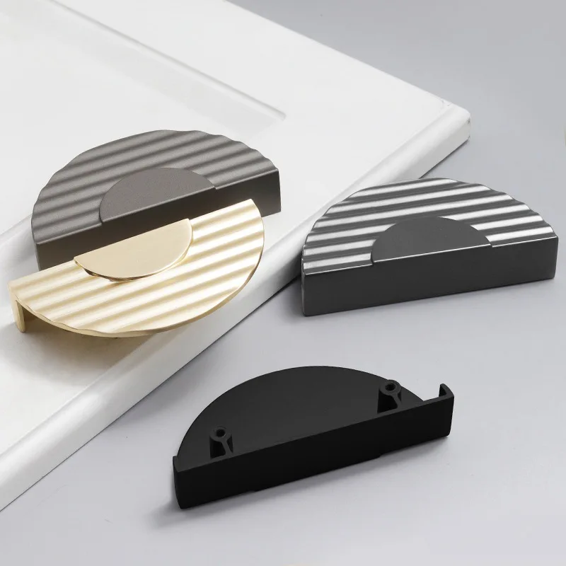 Modern Simple Cabinet Door Pull Handle Creative Drawer Cabinet Door Handle Kitchen Furniture Hardware Semicircle Wardrobe Pull