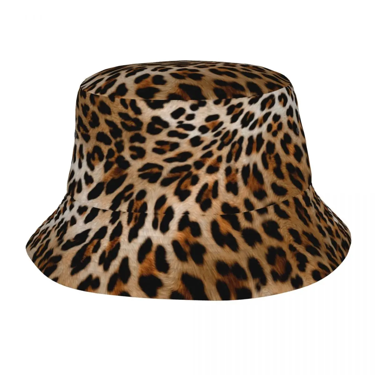 Leopard Pattern Bucket Hats for Men Women Vocation Sun Hats Harajuku Packable for Outdoor Fishing Fisherman Hats Dropshipping