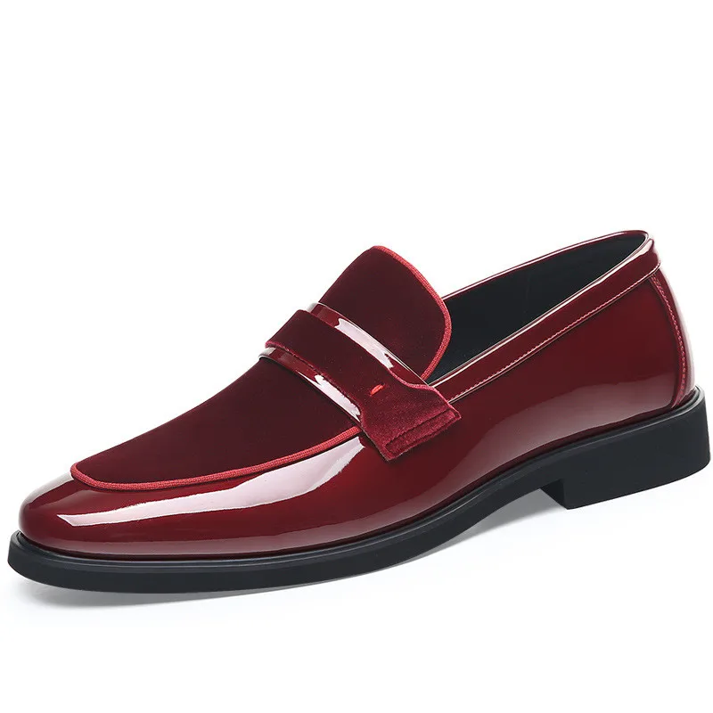 Luxury Trend Designer New Men's Red Pointed Suede Leather Wedding Shoes Male Pe… - Image 6