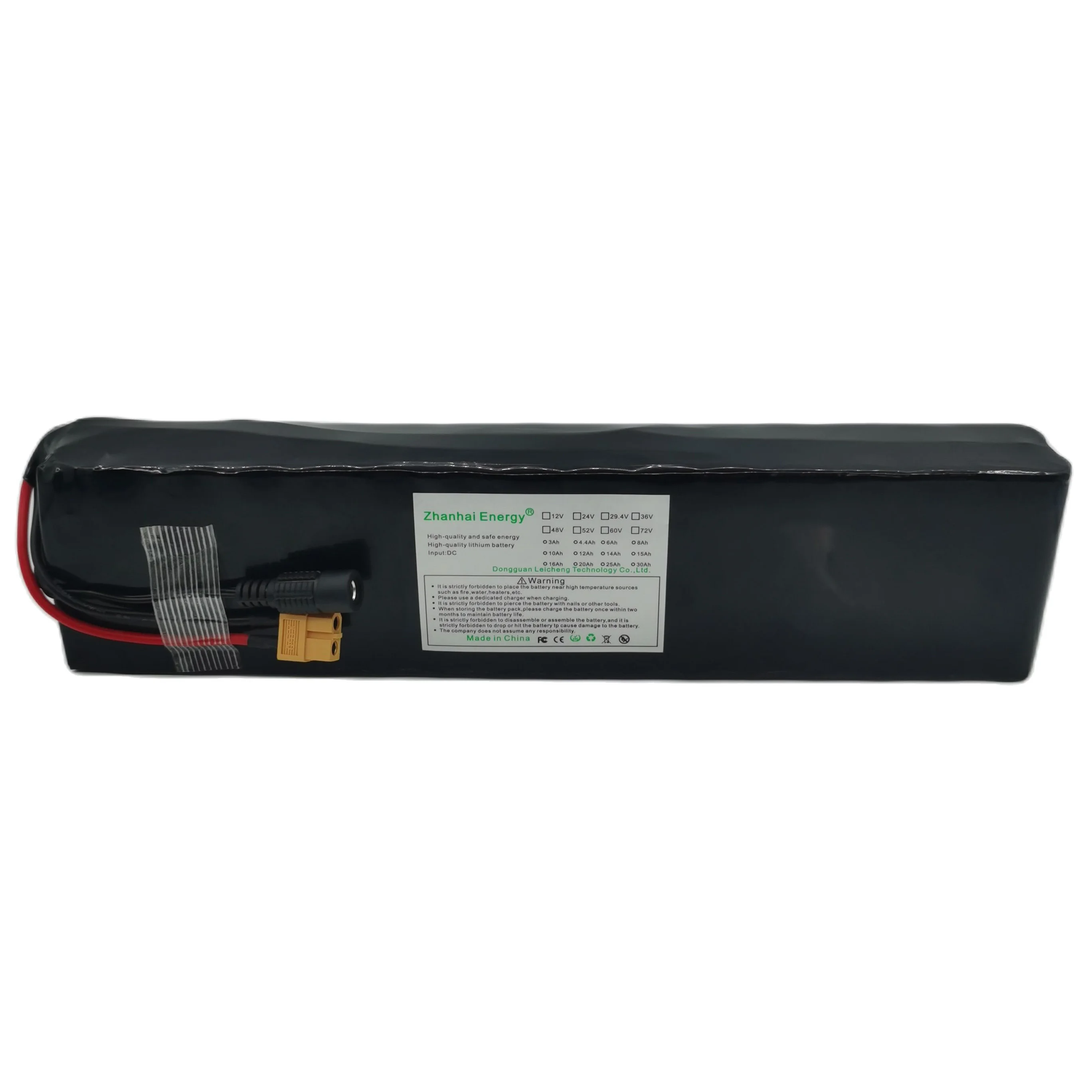 36 فولت 8Ah 10Ah بطارية ليثيوم أيون قابلة للشحن 10 ثانية 3P للدراجات البخارية الكهربائية أقل من 500 واط جديد قابل للتخصيص XT60 Plug