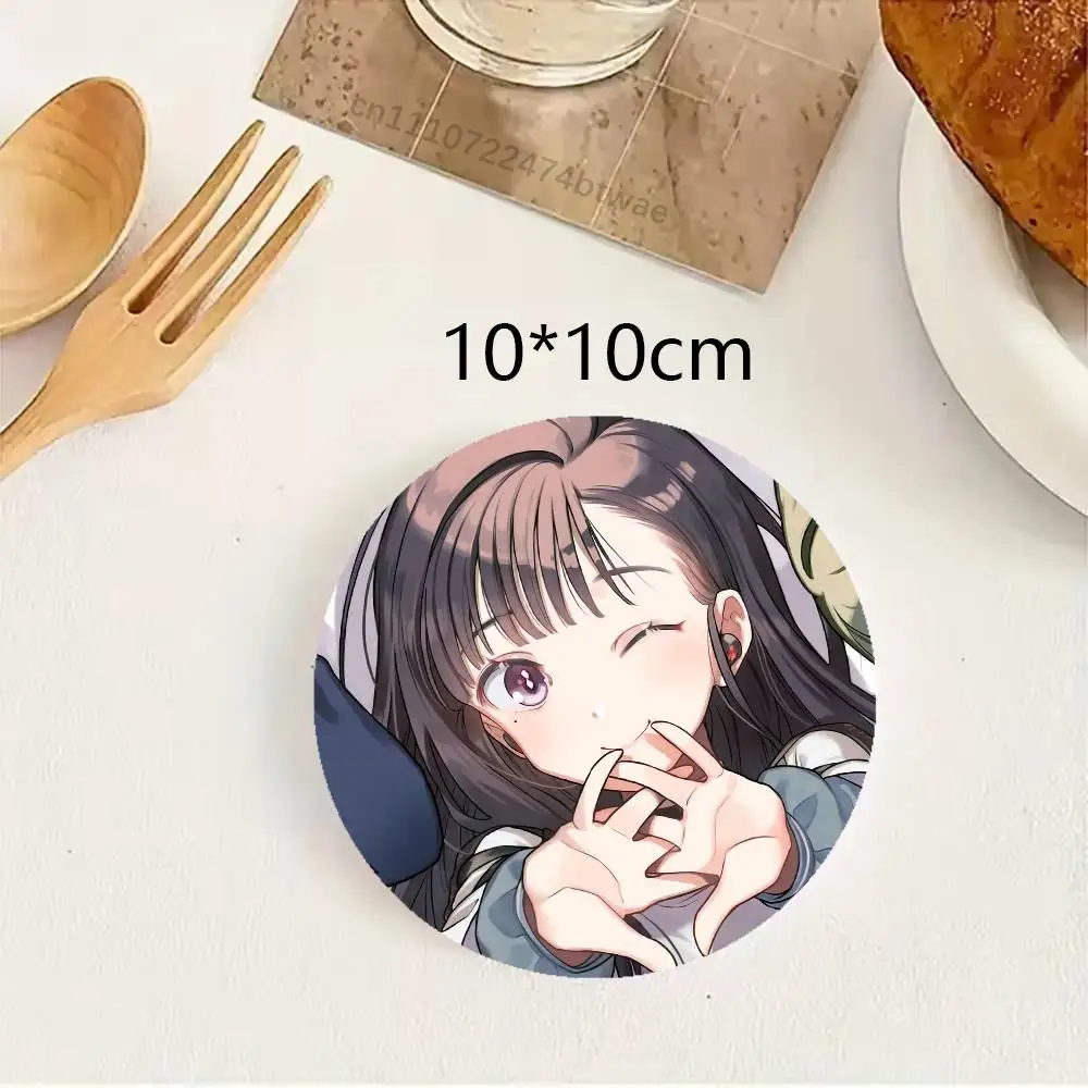 Yuno Kashiki 002 M-Milgram Wooden Coaster Set, A Must-Have For Holiday Parties, Suitable For Bars, Offices , Size 10cm X 10cm