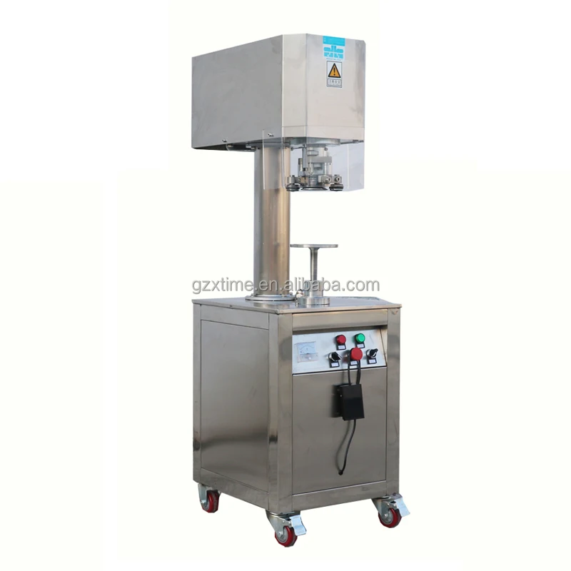 Guangzhou Manufacture Semi Automatic Tin Can Sealing Machine Small Food Canning Machine Aluminum Beer Cans Seaming Machine