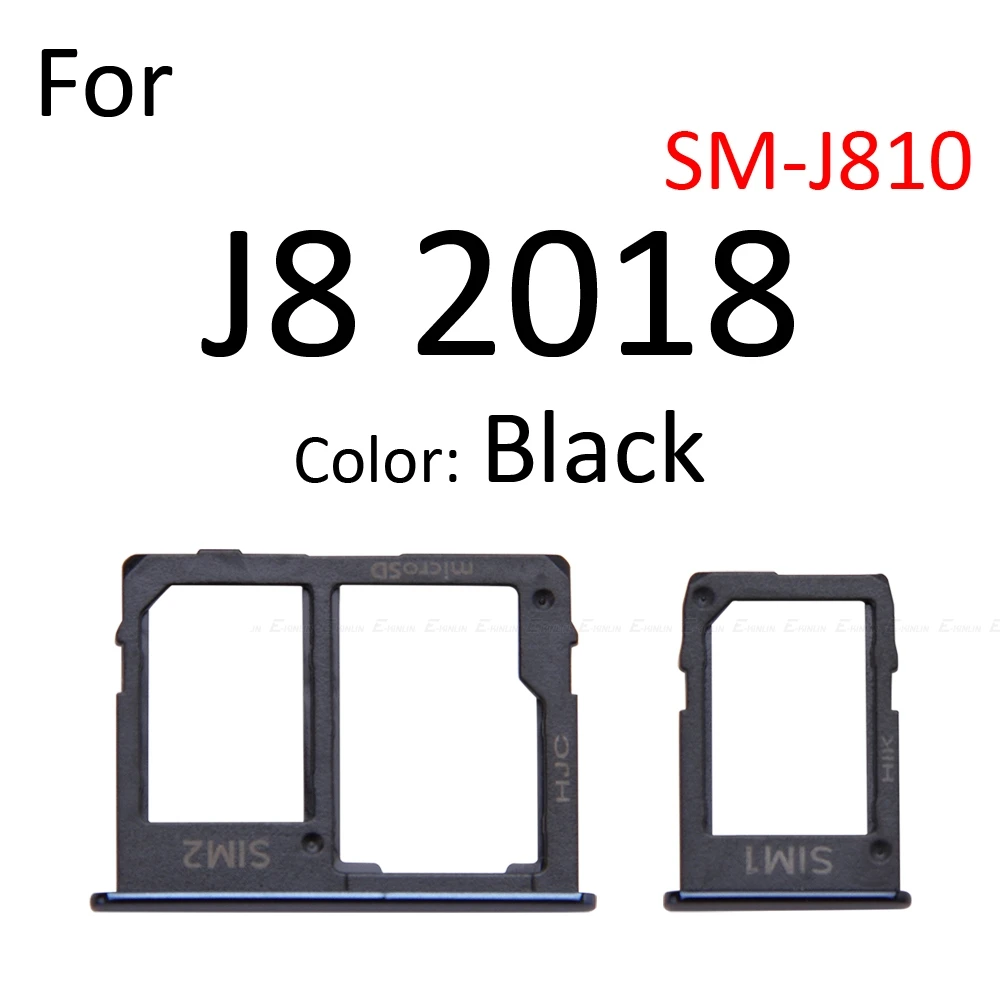Sim Card Tray Socket Slot Reader Adapter For Samsung Galaxy J8 J6 J7 J5 2018 2017  Micro SD Card Holder Connector Container
