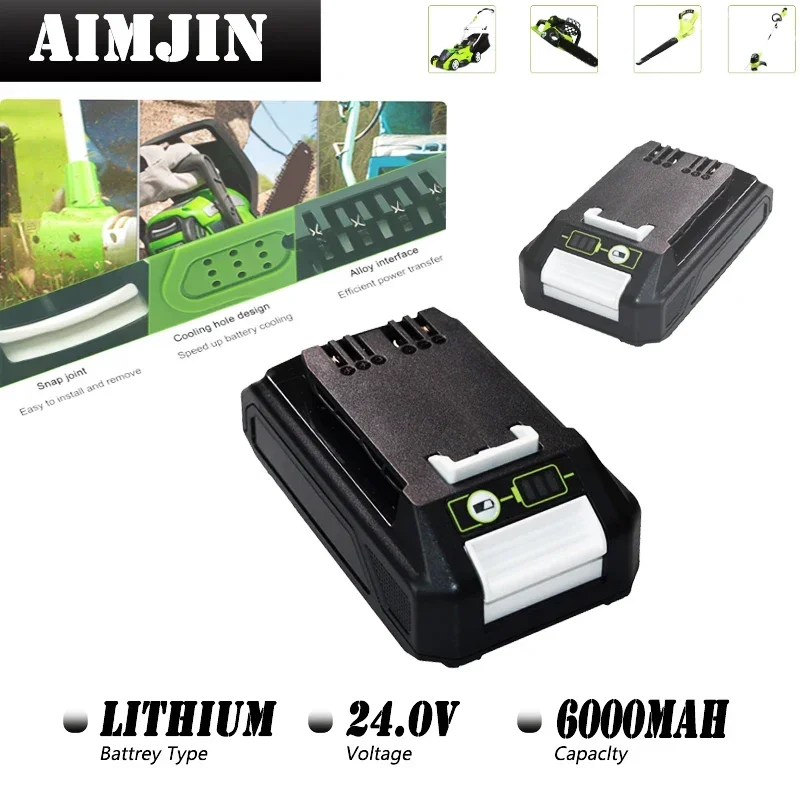 

100% NEW 24V 6000mAH For Greenworks Lithium Ion Battery (For Greenworks Battery) The Original Product