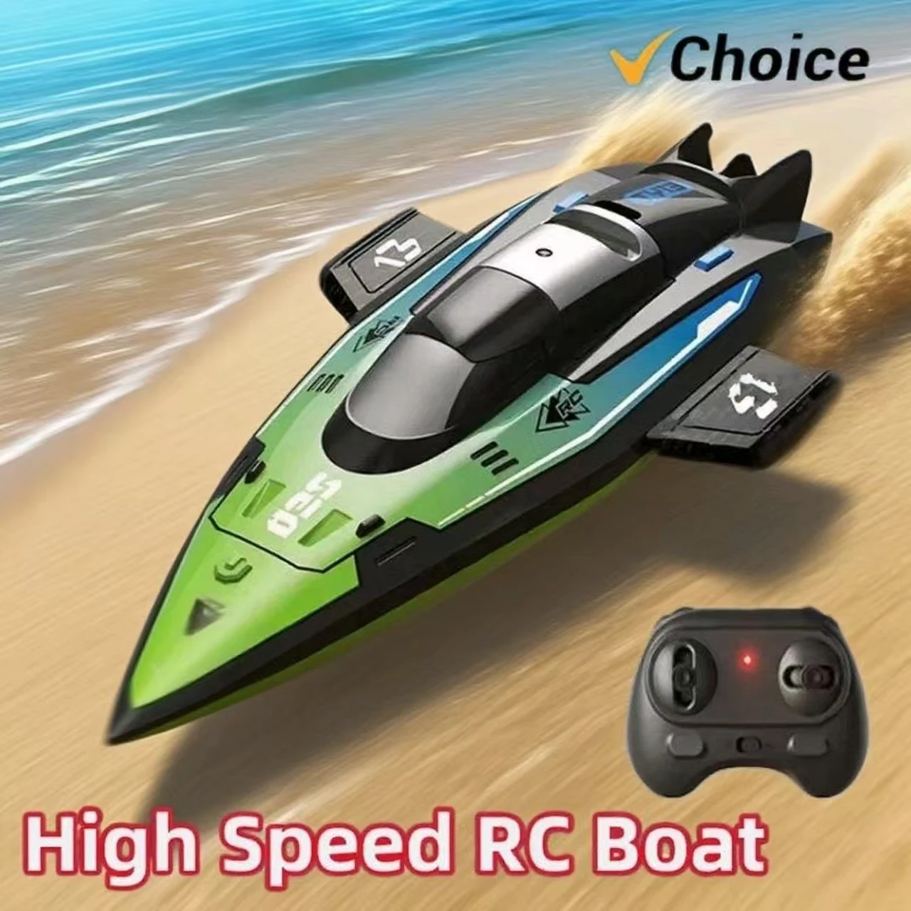 TY12 2.4GHz Remote Control Speed Boat - 360° Flips & Barrel Rolls, Dual Motor Waterproof RC Racing Ship for Kids & Adults
