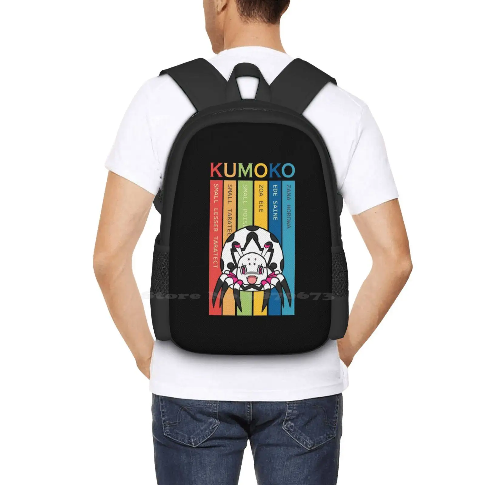 Kumoko, así que soy una araña, ¿qué? Mochila de Anime Kumo Desu Ga Nani Ka para estudiantes, bolsa de viaje para ordenador portátil escolar, Kumoko So Im A