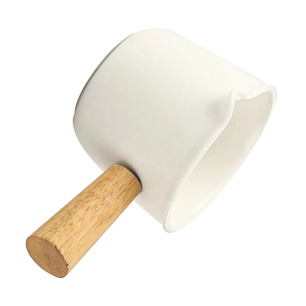 

Small Milk Cup Coffee Espresso Frothing Pitcher Ceramic Handle Measuring Creamer Pitcher Espresso Shots Cup Milk Frother Kitchen