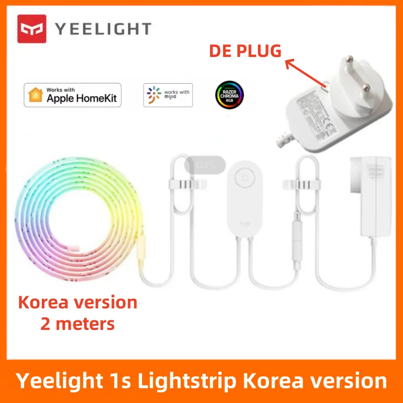 Korea version Yeelight Smart Light Strip 1S LED Colorful WiFi 2M For APP Assistant Homekit for Xiaomi smart home