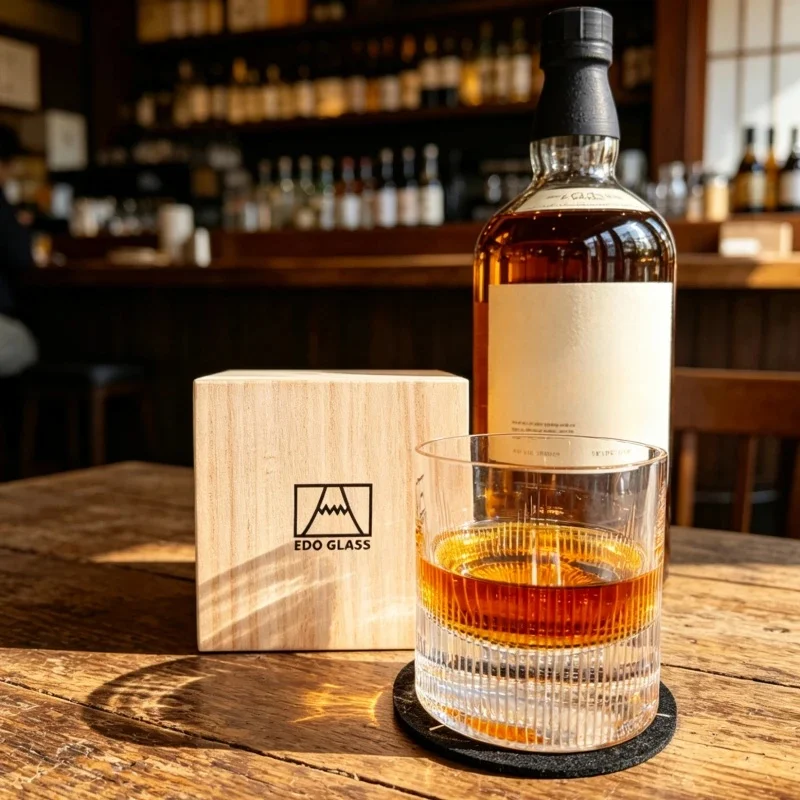 1 Pcs Handmade Carved Whiskey Glass Cup Enthusiast Gift High-end Thick Fine Striped String Art Glasses Christmas Present