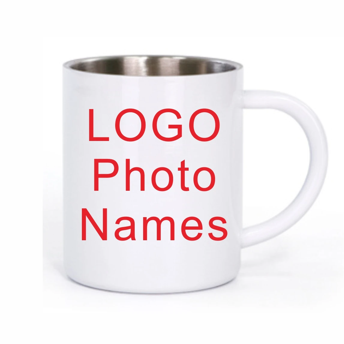 300ML Stainless Steel Mug DIY LOGO PHOTO NAME Customize Print Creative Coffee Travel Tea Metal Cup for Explor Outdoor Hiker Camp