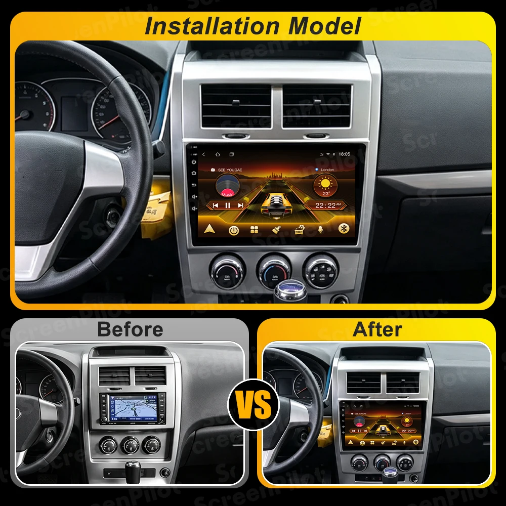 Android 16 For Jeep Cherokee Liberty KK 2007-2012 Car Radio Stereo Head Unit  Multimedia Video Player GPS Navigation 2K QLED RDS