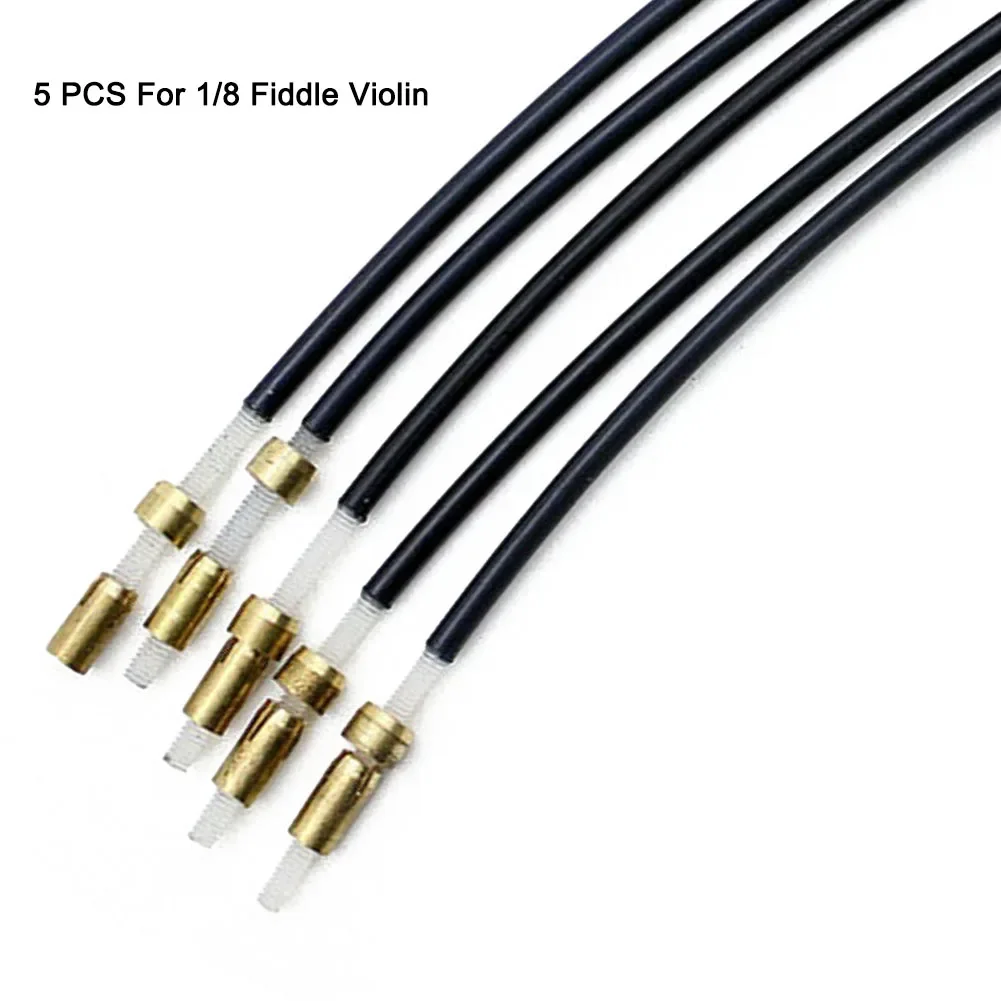 5 PCS Violin Tailpiece Adjuster Wire End Rope For Fiddle Suitable For 3/4 4/4 1/2 1/4 1/8 Size Violin Accessories Nylon Material