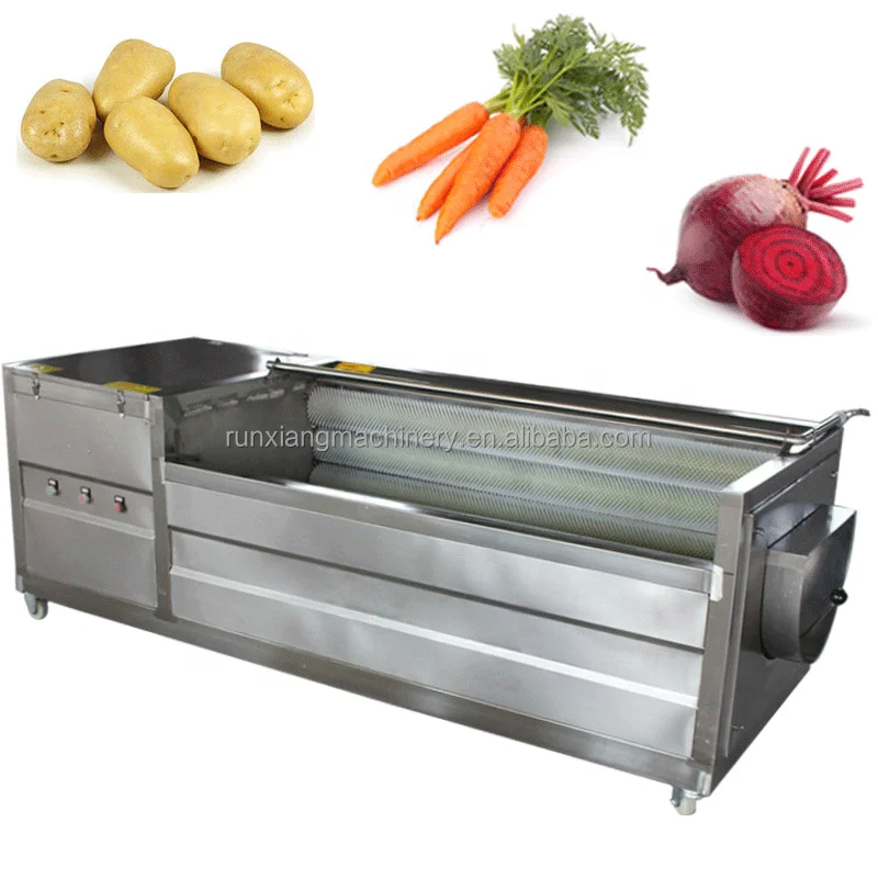 Best-Quality  Commercial Brush Type Washer for Root Vegetables - Clean Ginger, Yam, Sweet Potato Thoroughly  with Great Price