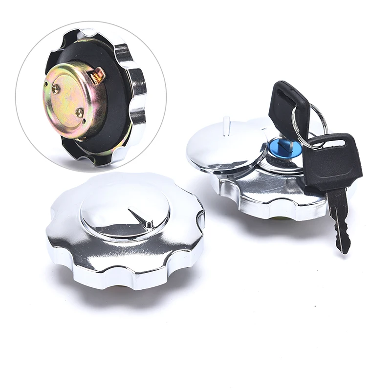 New 1PC Motorcycle Fuel Gas Tank Cap Cover Lock Set For CG125 Spare Part with 2 Keys