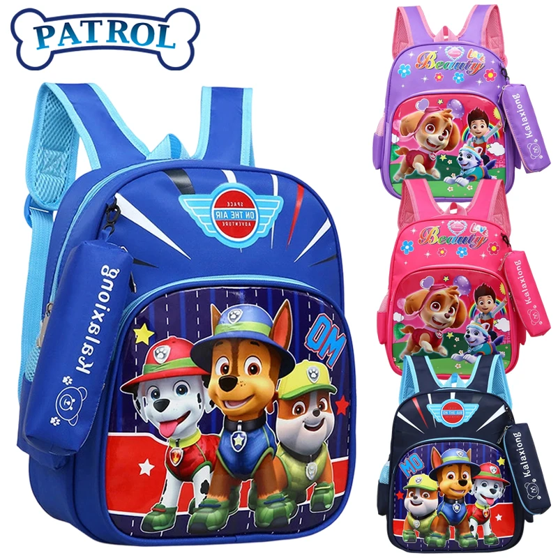 

PAW Patrol School Bag Cartoon Backpack for Boys Girls Lightweight Schoolbag with Pencil Bag Student Large Capacity Shoulder Bags