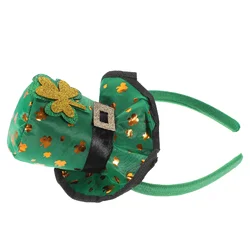 Clover Cuckold Decor Headband Shamrock Hair Hoops St Patrick's Day Saint Satin Make up
