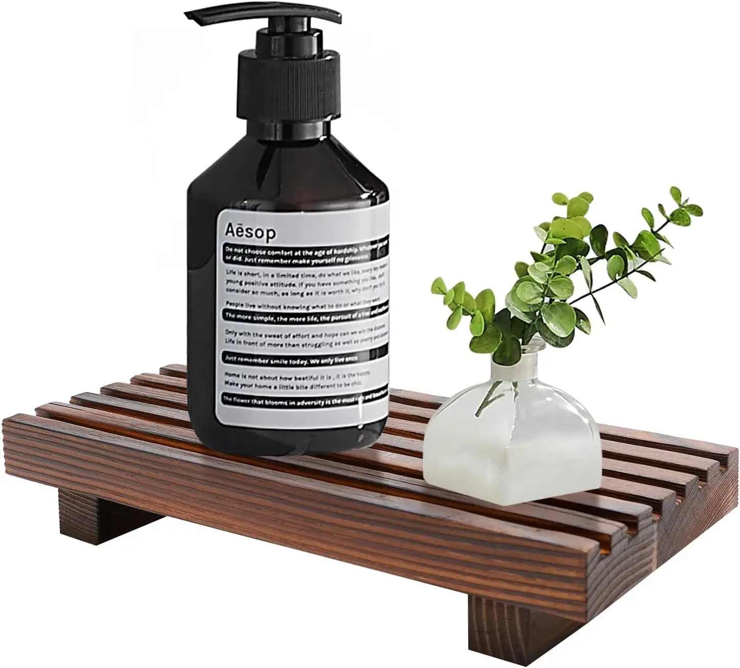 

Деревянная подставка для мыла для декора кухонной и ванной столешницы, держатель для дозатора в стиле фермерского дома с подставкой на ножке