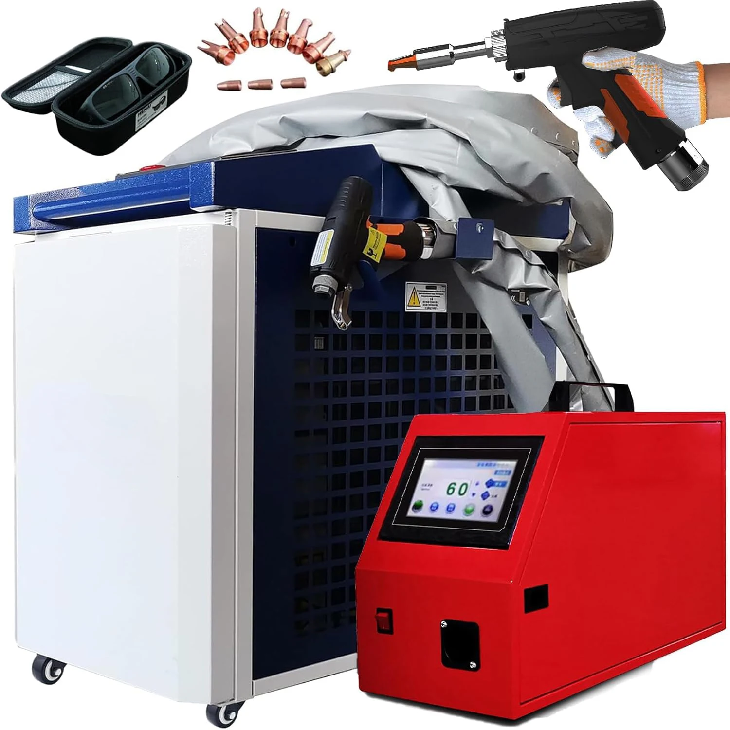 2000W Laser Welding Machine 2 in 1 Fiber Laser Welder Machine with Auto Wire Feeder for Metal Carbon Steel Stainless Steel with