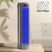 Portable Air Conditioner Fan 2000/1200mAh Quiet Desk Fan Tower Fan Wall Mount Electric Fan 3 Speed Rechargeable for Home Bedroom