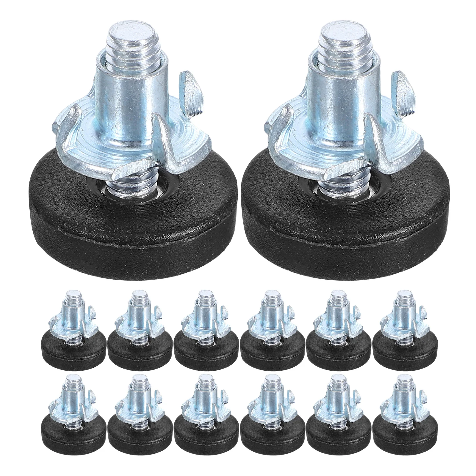 

24Pcs Furniture Levelers M6 Adjustable Height Furniture Feet Pads for Tables Chairs Cabinets Workbenches Anti-Skid Leveling Feet
