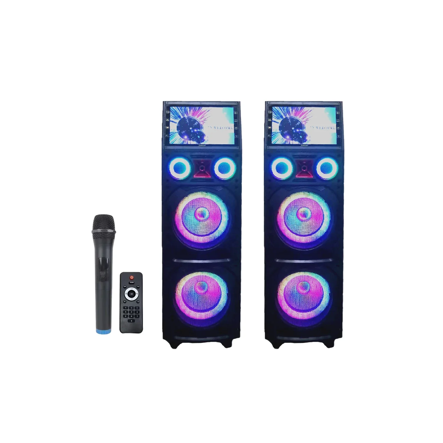 

Outdoor Wireless Karaoke Speakers Portable Blue-tooth Party Speaker With 10 Inch Multi-touch Smart Screen