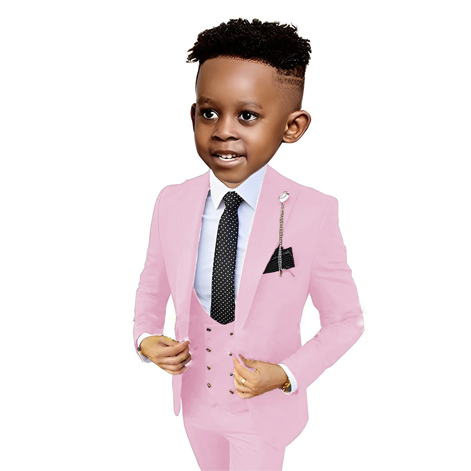 Wedding Boys Suit Royal Blue Kid Formal Formal Tuxedo 3 Pieces Blazer Vest Pants Dress Children Blazer Party Performance Costume