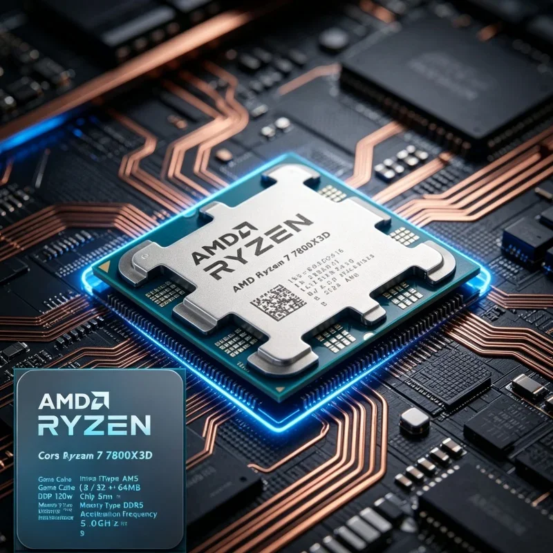 Processador AMD Ryzen 7 7800X3D 5.0GHz 96MB Cache AM5 Processador AMD Ryzen 7 7800X3D 5.0GHz 96MB Cache AM5