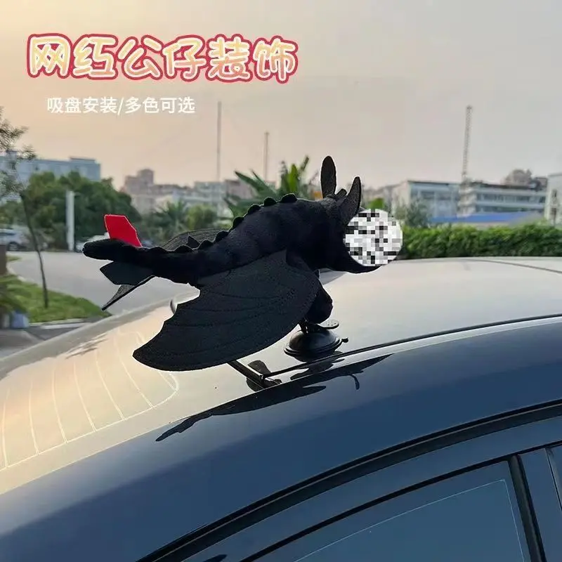 Car toothless car roof decoration sunroof doll motorcycle helmet accessories decoration electric car small dragon