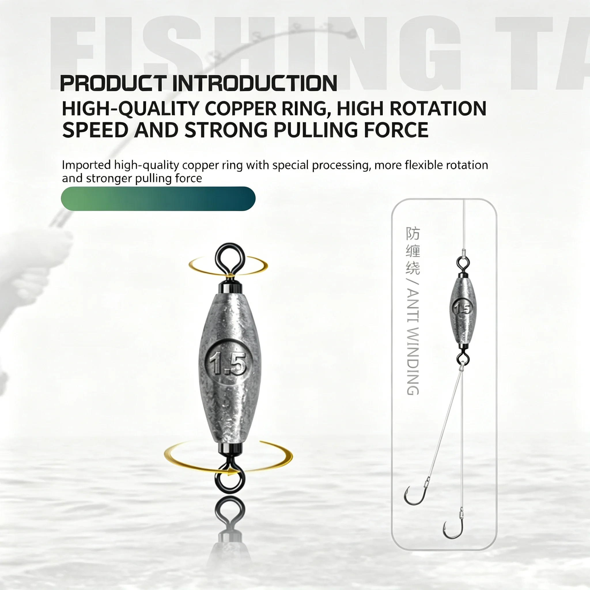 Swivel Sinker Weight Olive Sha - Fishing Equipment Lures recension och pris