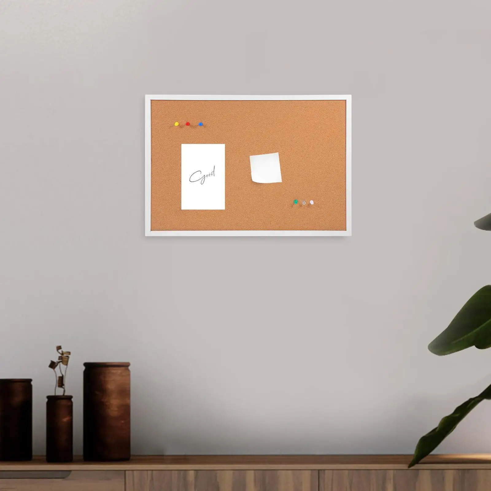 연목 프레임 코르크 보드 30x40cm 벽 마운트 게시판 사무실 홈 장식 사진 메모 디스플레이 게시판 세트